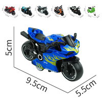 Modèle de moto en alliage moulé sous pression, jouet miniature à tirer en arrière pour enfants, cadeau d'anniversaire et figurine de collection, vente chaude