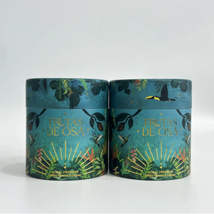 Flacon de parfum écologique, tubes cosmétiques, boîte en carton ronde avec feuille d'or, emballage pour huiles essentielles, tube en papier pour cosmétiques - Product Image 2