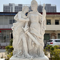 Sculpture d'art en pierre naturelle de grande taille pour l'extérieur, sculpture de personnage en marbre, statues érotiques d'homme et de femme