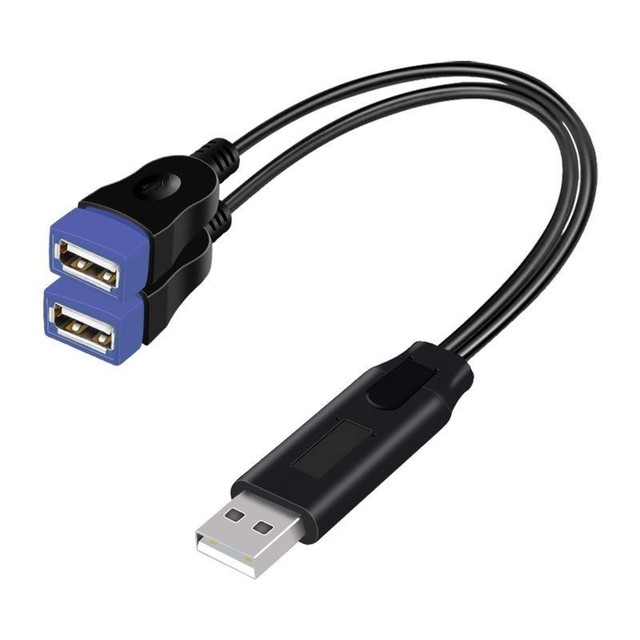New Arrival 20cm USB Y Splitter 1 Male 2 Female Dual Charger Data Cable for USB-Mouse/Keyboard/Flash Drive