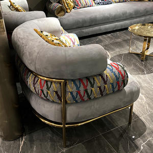 Özelleştirme İtalyan tasarım lüks deri kanepe oturma odası mobilya seti modüler kesit kumaş 1 + 2 + 3 salon kanepe - Product Image 6