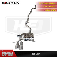 Tubo de Escape Catback de Acero Inoxidable 304 de Alta Calidad para BMW X1 E84, Sistema de Escape con Válvula, Accesorios para Automóviles
