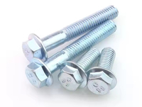 Vis à tête hexagonale en acier au carbone de classe 4 de bonne qualité, norme ISO, finition zinc bleu, filetage métrique M10 M20 M30, boulons de 300 mm