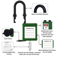 Cadenas de sécurité isolé, anti-poussière, coloré, personnalisé, pour étiquetage industriel, certification CE/EX