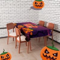 Nappe carrée en PVC imperméable, moderne et écologique, personnalisée pour la décoration de fête d'Halloween
