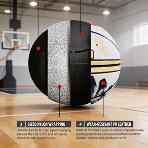 Pallone da <span class=keywords><strong>Basket</strong></span> OEM con Rivestimento in PU e Camera d'Aria, Durevole e Rimbalzante, Misura 7, Vendita Diretta dalla Fabbrica, Confezione Regalo <span class=keywords><strong>di</strong></span> Compleanno per Ragazzi - Product Image 4