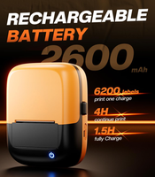 Imprimante d'étiquettes industrielle AIMO E50 PRO, imprimante d'étiquettes portable, rechargeable, 2600 mAh, imprimante à transfert thermique