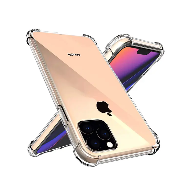 Para iphone 11 pro capa clara max capa de telefone personalizada à prova de choque, capa flexível tpu gel fina capa macia para pele tpu para iphone 11