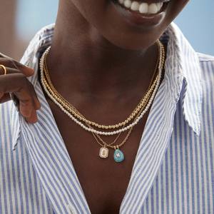 ट्रेंडी स्टेनलेस स्टील 18k सोने की प्लेटेड वाटरड्रॉप सीज़ 12 जन्मदिन के पत्थर के रूप में अनुकूलित रत्न - Product Image 4