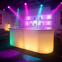 Comptoir de Bar de meubles de boîte de nuit/comptoir de bar à Cocktails Led Portable de barre Mobile mené imperméable à vendre