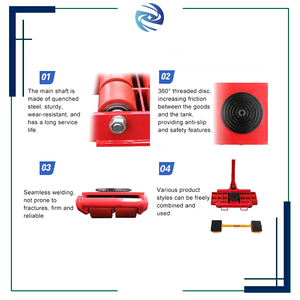 उपकरण परिवहन के लिए भारी शुल्क मशीनरी स्केट 360 डिग्री घूर्णन इस्पात मंच - Product Image 4