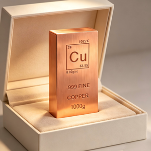 1000g .999 Fine Pure Copper <b>Bar</b> Cu Periodic <b>Table</b> Engraved Non‑Alloy <b>Square</b> Copper Ingot For Collection copper bullion <b>bar</b> - Product Image 4
