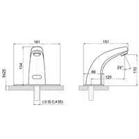 HY-118AD CE certifié automatique en laiton mitigeur monté sur le pont capteur IR robinet d'eau intelligent nouveau Design Offre Spéciale EF-123 les hôpitaux