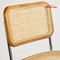 Prix bas Cesca rotin chaise de salle à manger bois milieu du siècle chaise de canne en bois café chaises de salle à manger en bois couleur noyer allemagne
