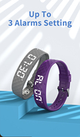 Bracelet intelligent professionnel OEM ODM avec rappel par vibration, surveillance du sommeil, réveil, podomètre, bande en silicone, sport