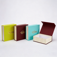 Boîte cadeau rigide en carton recyclable avec fermeture magnétique, impression personnalisée en gros, pour bijoux, cosmétiques, emballages de luxe