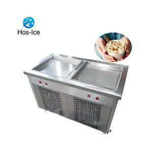 Máquina para hacer helados con compresor, el más vendido, Musso Pola Stella Steel, máquina para hacer rollos de helado frito de acero inoxidable