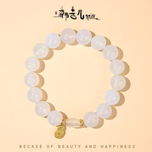 Pulsera de cuentas de jade, oro y plata, elegante y versátil, diseño de regalo, estilo budista religioso, joyería única chapada en oro - Product Image 5