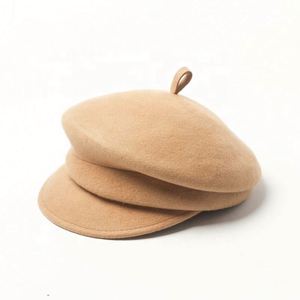 Nouveau Béret en Feutre de Laine Tendance Automne Hiver pour Femme et Fille, Nouvelle Arrivée, Design Personnalisé avec Visière - Product Image 1