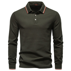Chemise à manches longues pour homme, bleu marine, polyester, col classique, vêtement de loisirs respirant et décontracté - Product Image 5