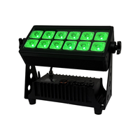 Projecteur LED 12x20W RGBWA+UV 6-en-1 étanche IP65 sans fil rechargeable sur batterie avec contrôle WiFi DMX512 et lentilles 15/40 pour scène