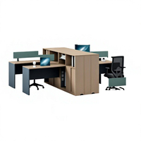 Escritorio Ejecutivo Moderno con Partición de Almacenamiento, Mesa para CEO/Gerente, Madera de Grado E1 con Acabado en Veta de Madera, Muebles de Oficina