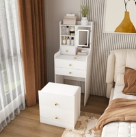 Ensemble commode de luxe moderne pour chambre à coucher avec miroir tiroir blanc en bois petit appartement chambre organisateur stockage pas cher meubles