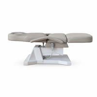 Cama de Belleza Eléctrica de 3 Motores, Compacta, con Reposabrazos Abatibles, Ahorra Espacio, Altura Ajustable, para Microblading, Tatuajes, Pestañas, Estudio, Salón, Spa