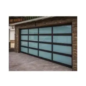 Supplier hot sale aluminum electric shutter garage door house exterior double glazed garage door