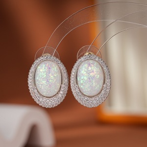 Boucles d'oreilles ZX Fashion Elegance Personality Geometry Ellipse Naiad, accessoires de mode tendance, bijoux pour femmes, cadeau, vente en gros - Product Image 6