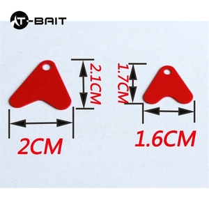 Accessoires de pêche en plastique rotatif C Fishing, <span class=keywords><strong>lame</strong></span> en forme de cœur rouge pour leurres spinner <span class=keywords><strong>et</strong></span> spoon - Product Image 5