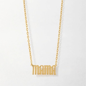 Colliers Mama : Collier fin pour maman, cadeaux personnalisés <span class=keywords><strong>en</strong></span> gros, collier plaqué <span class=keywords><strong>or</strong></span> anti-ternissement, minimaliste, haute qualité - Product Image 1