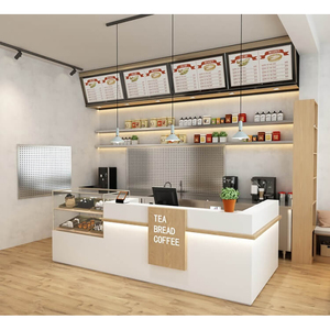 Tôi Hình Dạng Câu Lạc Bộ Nhân Viên Thu Ngân Gỗ Rắn Vẻ Đẹp Salon Nhà Hàng Văn Phòng Thanh Phía Trước Quầy Tiếp Tân Bàn Với Ánh Sáng LED - Product Image 1