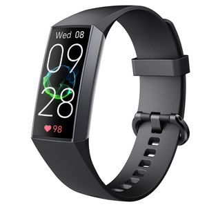 Pulsera inteligente de 1,13 pulgadas con monitorización de frecuencia cardíaca y oxígeno en sangre, reloj deportivo negro - Product Image 1