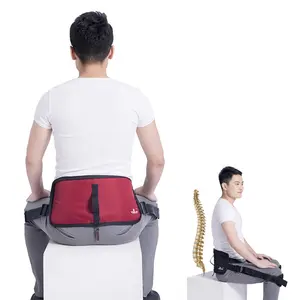 Old People Sitting Back Pain Relief Portable Lumbar Back Support Brace Belt with Knee Straps