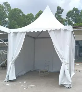 럭셔리 알루미늄 PVC 패브릭 전망대 텐트 3x3m 방수 내화 웨딩 파고다 캐노피 야외 전시회 이벤트 텐트