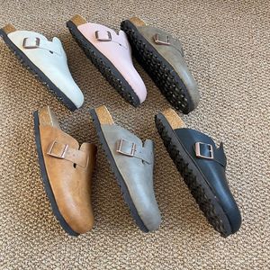 Zoccoli in Pelle con Suola in Sughero, Sandali Bikenstock a Punta Chiusa, <span class=keywords><strong>Ciabatte</strong></span> Casual Vintage per Uomo e <span class=keywords><strong>Donna</strong></span> - Product Image 2
