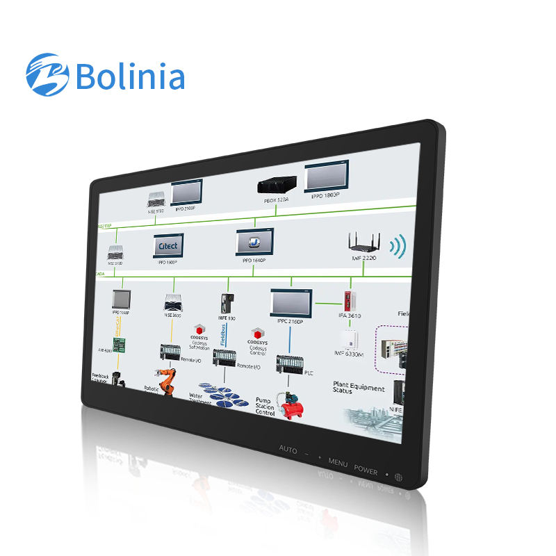 15.6 Inch VGA Cable Plastic case True Flat 10 Point Touch Screen/non-touch Monitor for Industrial Equipment