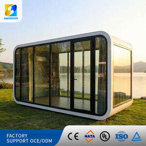 Casa Contenedor Prefabricada de Acero con Forma de Manzana, con Dormitorio y Sala de Estar, para Campamentos Turísticos y Resorts Ecológicos - Product Image 1