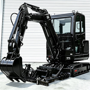 Mini-excavatrice 3 tonnes avec moteur Euro 5 certifié CE, livraison gratuite, petite pelle pour la rénovation urbaine et les espaces restreints, idéale pour les entreprises de location - Product Image 1