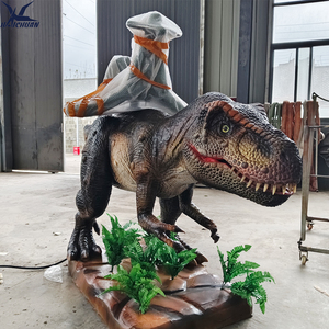 Dinosauro Robotico Meccanico CE RoHS a Grandezza Naturale, T-Rex Animatronico Cavalcabile con Telaio <span class=keywords><strong>in</strong></span> Acciaio e Spugna per Bambini <span class=keywords><strong>in</strong></span> Aree Panoramiche - Product Image 3