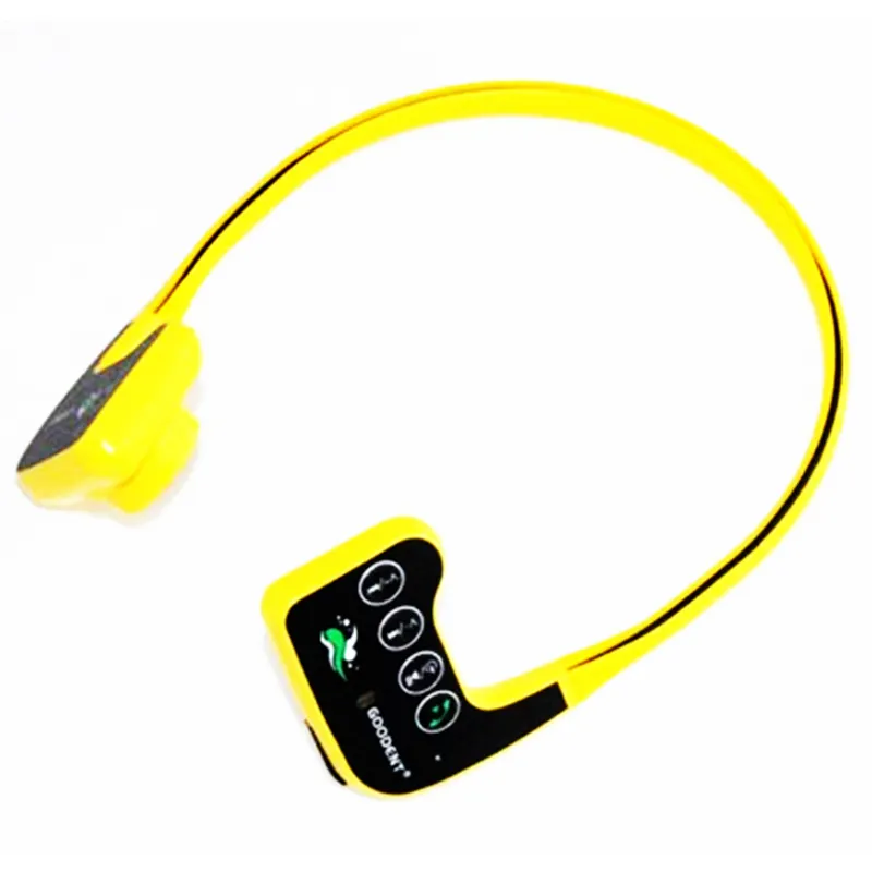 Headset 8gb mp3 player/mãos livres, headset de condução óssea bluetooth à prova d' água