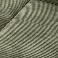 Canapé modulaire en forme de U de 135 pouces sans structure, avec double chaise longue, en velours côtelé vert, pour salon et soirées cinéma