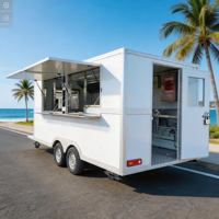 Remorque alimentaire de luxe personnalisée en aluminium, résistante à la rouille, pour la vente de pizzas et de burgers