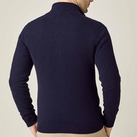 Pull en cachemire à fermeture éclair personnalisé de haute qualité, chaud et confortable, cardigan en cachemire pour homme