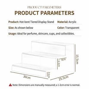 Présentoir en acrylique transparent à 3 niveaux en forme d'escalier pour jouets à presser (dumplings) et figurines d'action, idéal pour les magasins <span class=keywords><strong>de</strong></span> jouets - Vente en gros et personnalisable - Product Image 2