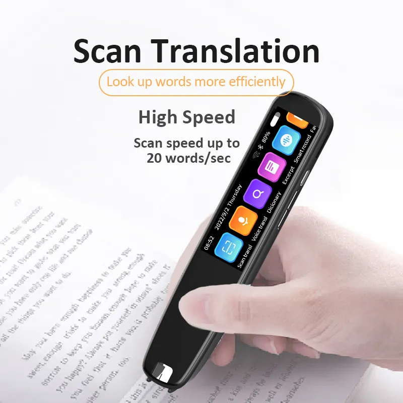 सनयेटेक 2024 नया स्कैनर शब्दकोश स्कैनिंग अनुवाद पढ़ने के लिए इलेक्ट्रॉनिक स्कैन अनुवादक पेन 12 ऑफलाइन भाषाएं