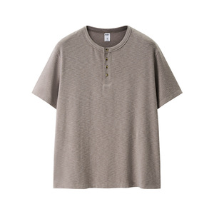 Camiseta de Manga Corta Estilo Old Money para Primavera/Verano 2026, Nuevo Producto, Estilo Casual, Holgada, de Color Sólido - Product Image 2