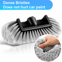 Brosse de nettoyage de voiture à poils doux, outil de lavage de voiture sans rayures pour l'extérieur du véhicule, le nettoyage des roues et de la carrosserie