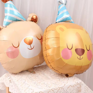 Vendita calda della giungla animali tigri leoni cartone animato animale opaca palloncino decorazione festa di buon compleanno - Product Image 3